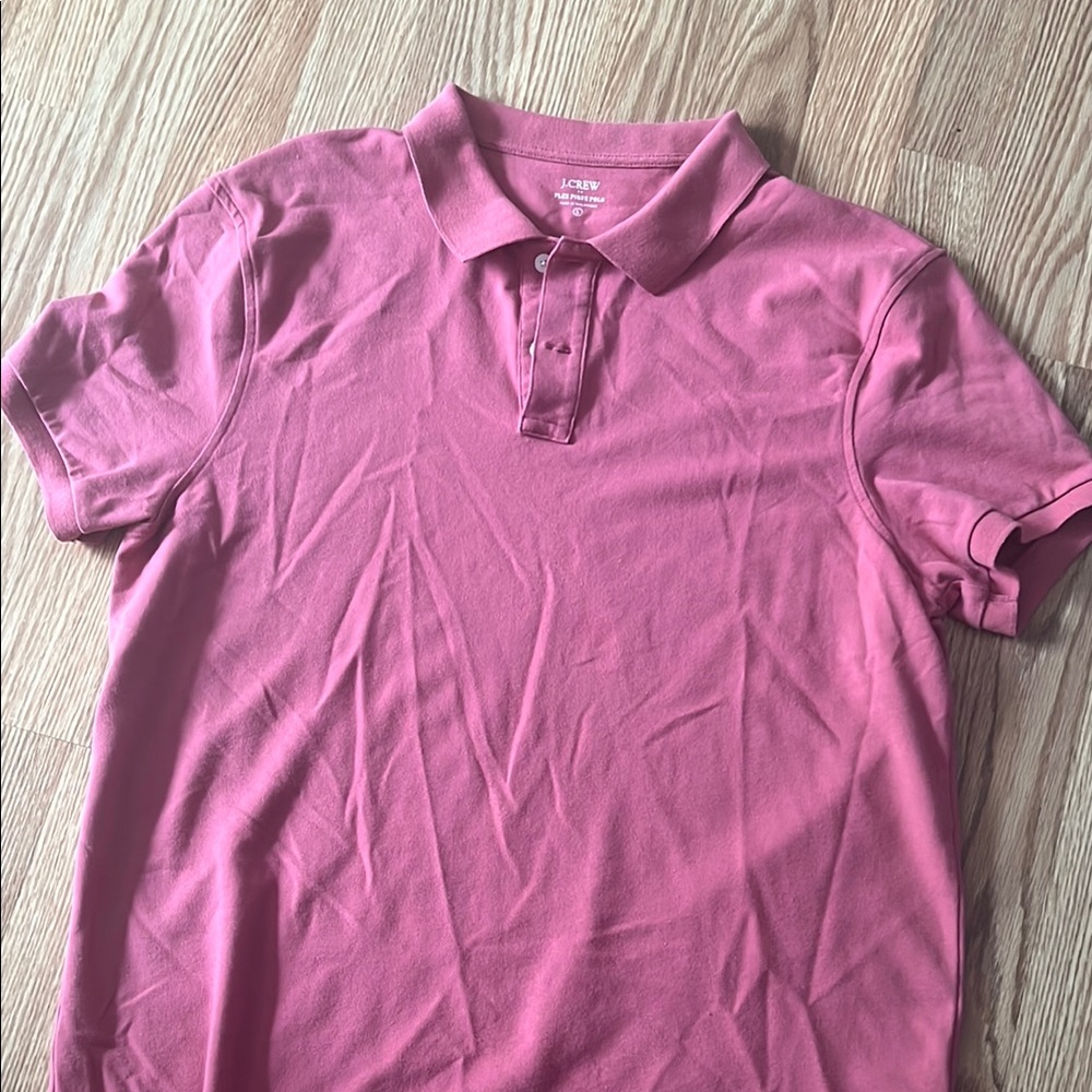 J. Crew Pink Polo Shirt Soft Cotton Blend